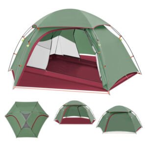 Waterproof Backpacking Tent Ultralight 1/2 Person Lightweight Camping Tents 1/2 People Hiking Tents Aluminum Frame Double Layer
