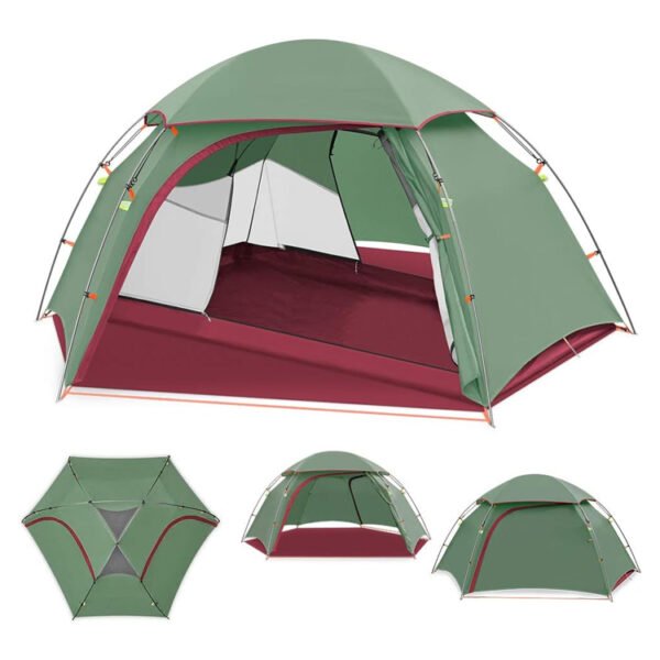 Waterproof Backpacking Tent Ultralight 1/2 Person Lightweight Camping Tents 1/2 People Hiking Tents Aluminum Frame Double Layer